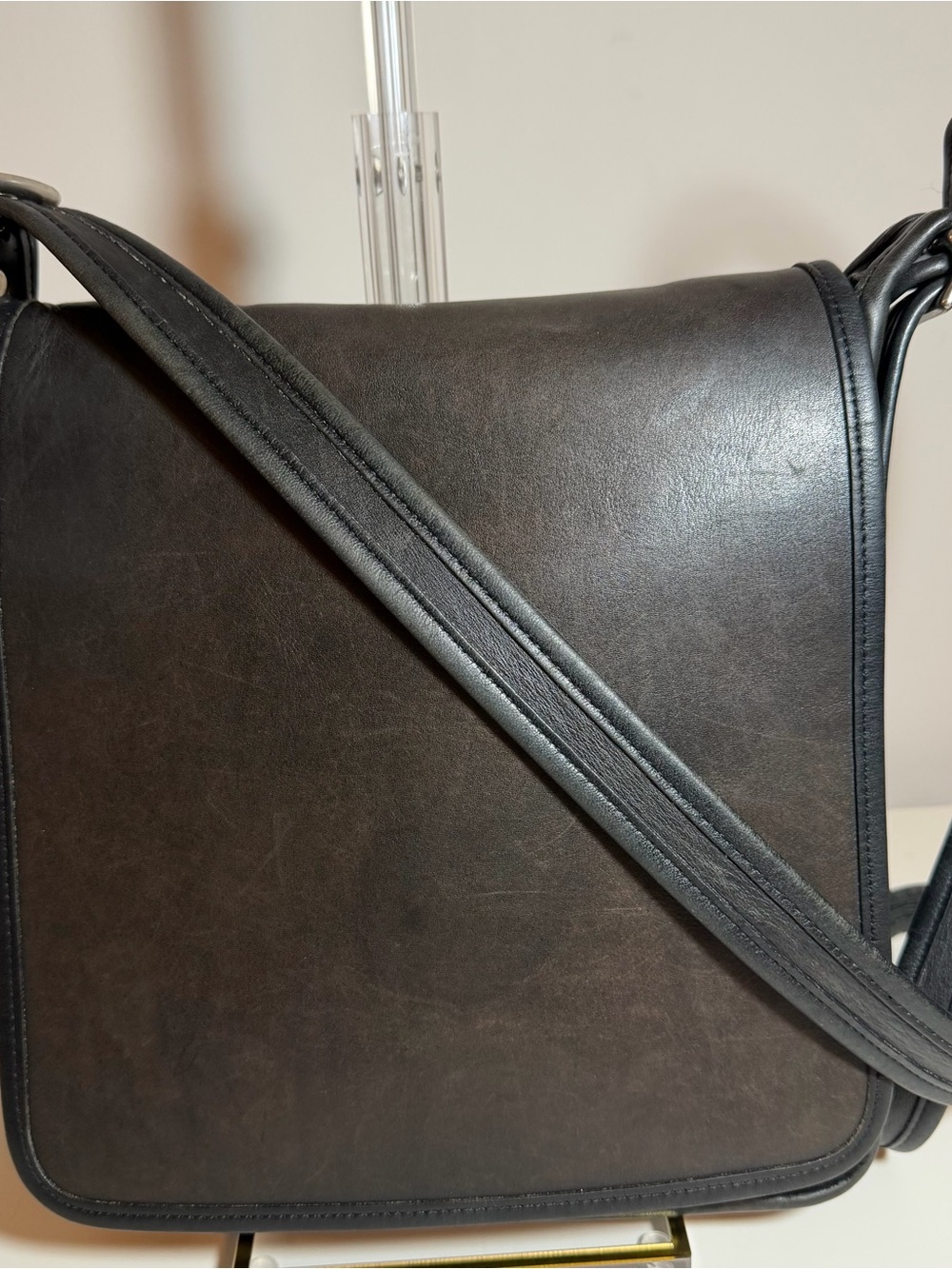 Vintage Coach Legacy Studio Flap Crossbody Bag Black